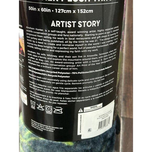 Wild Frontier NWT Wilderness Plush Throw Blanket SZ 50 inches by 60 inches - Picture 6 of 9